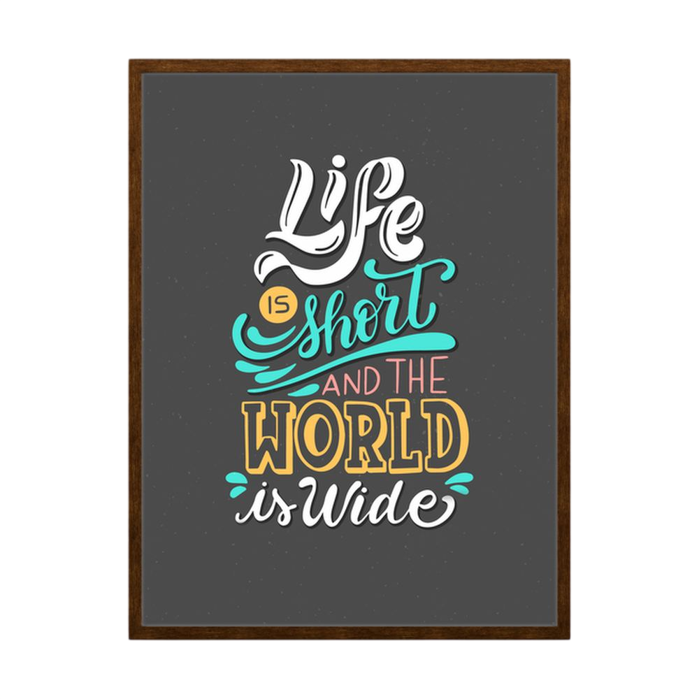 World Is Wide travel quote typography print, product view 2.