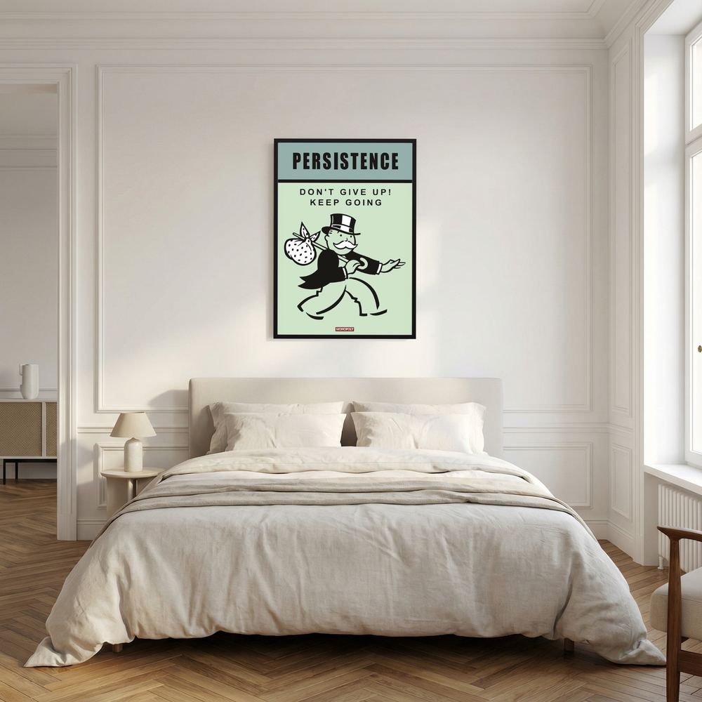 Keep Going retro persistence quote print, product view 11.