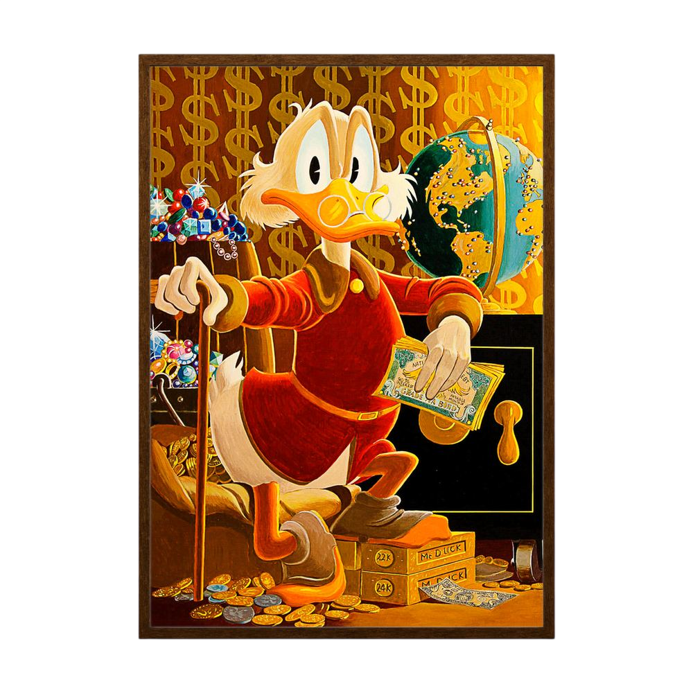 Global Fortune luxury cartoon wealth art print, product view 10.