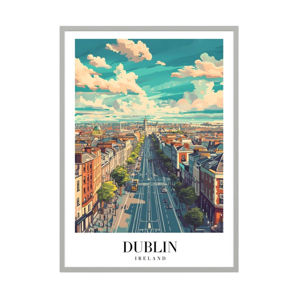Dublin Avenue – Ireland City Travel Poster
