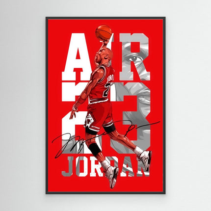 Air Dunk in Red Dynamic Basketball Canvas
