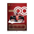 Crimson Double Zero – Red Formula One Racing Poster