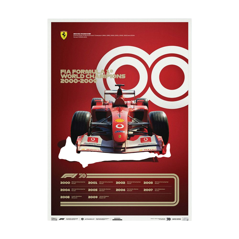 Crimson Double Zero – Red Formula One Racing Poster