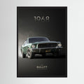Green Pursuit green classic car poster print, product view 3.