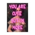 More Than Cute – Funny Pink Feminist Portrait Print