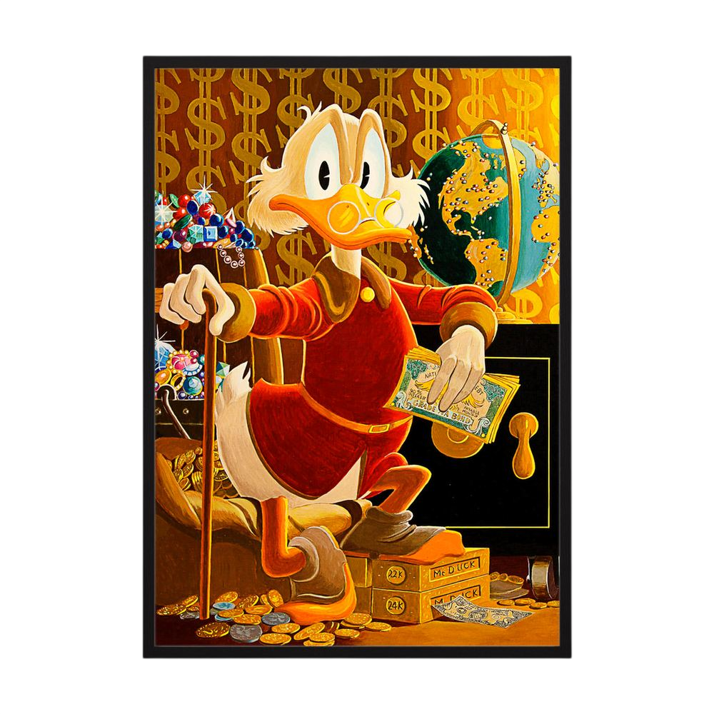 Global Fortune luxury cartoon wealth art print, product view 11.