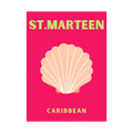 Island Shell – Pink St Maarten Caribbean Poster