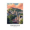 Castle at Dusk – Edinburgh Scotland Travel Poster