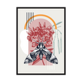 Nocturnal Bloom botanical moth art print, product view 3.