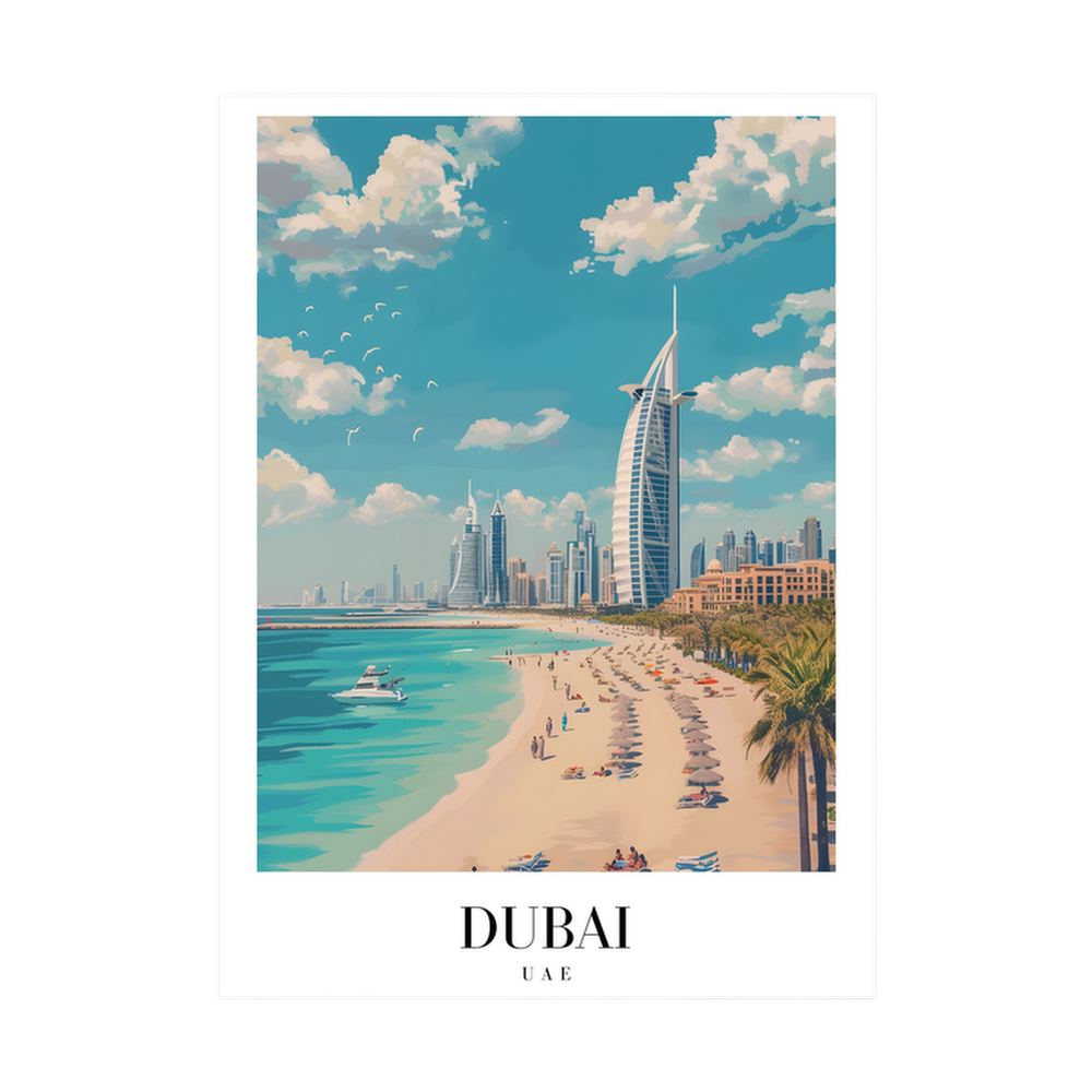 Turquoise Coast – Dubai UAE Travel Poster