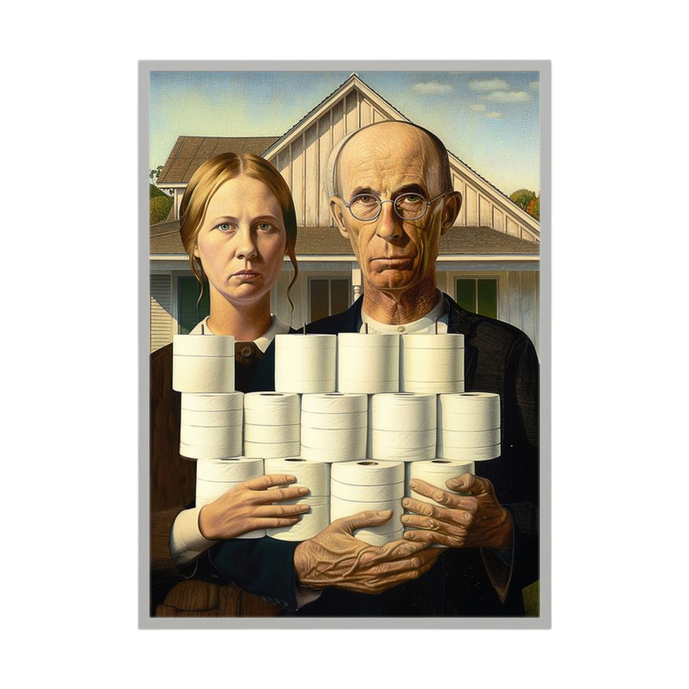 Gothic Stockpile humorous classical art parody print, product view 4.