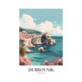 Dubrovnik Blossom – Illustrated Croatia Coastal Poster