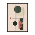 Balanced Eclipse – Rust Green Bauhaus Geometric Print