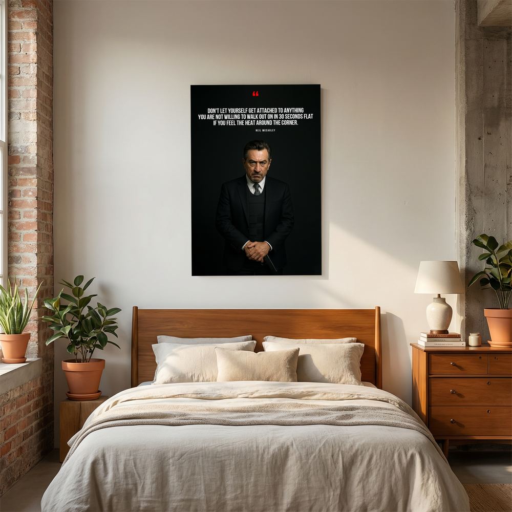 Walk Away Clean black cinematic motivational print, product view 5.