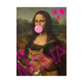 Mona's Cat – Funny Mona Lisa Bubblegum Print