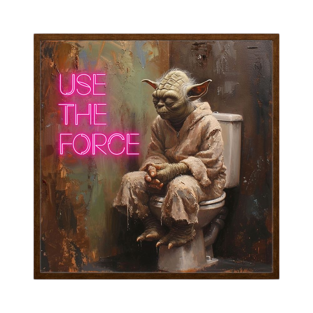 Use the Force funny science fiction bathroom print, product view 2.