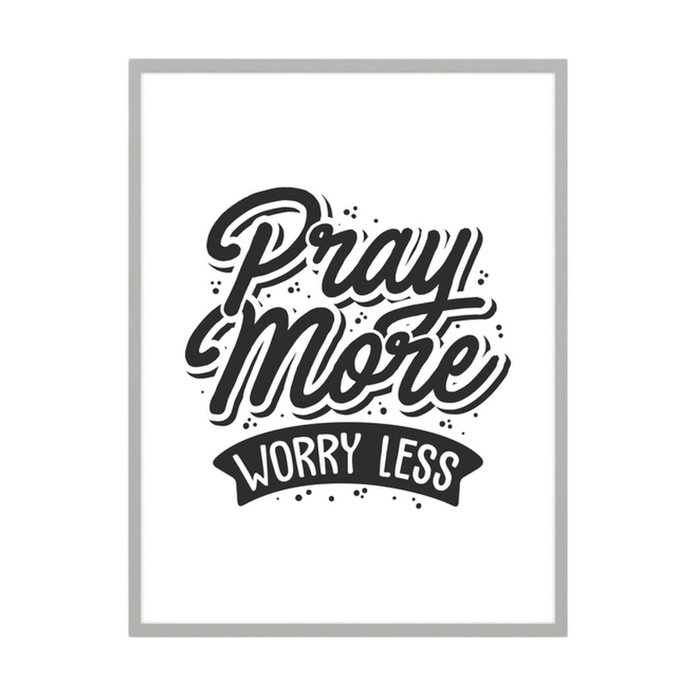 Quiet Faith black and white faith quote print, product view 4.