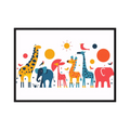 Safari Parade – Colourful Nursery Animal Print