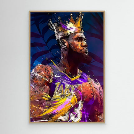 Crowned Court King Regal Basketball Canvas Art 