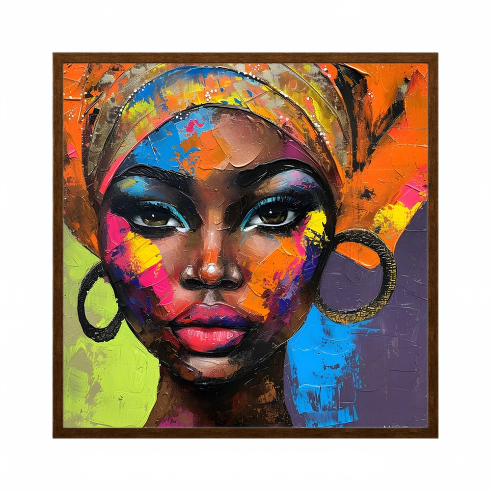 Radiant Heritage colourful Black woman portrait print, product view 2.