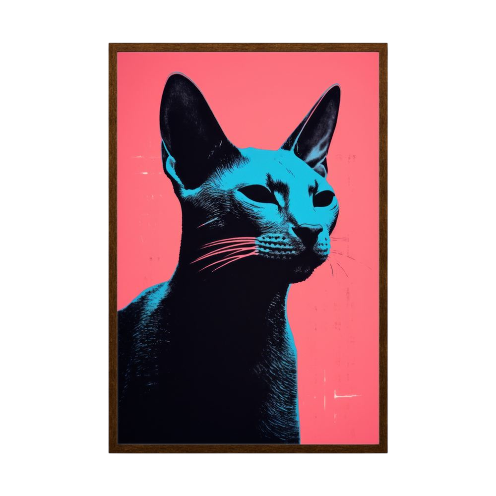 Electric Feline colourful pop art cat print, product view 2.