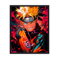 Ember Resolve orange anime ninja art print, product view 3.