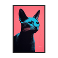 Electric Feline colourful pop art cat print, product view 3.