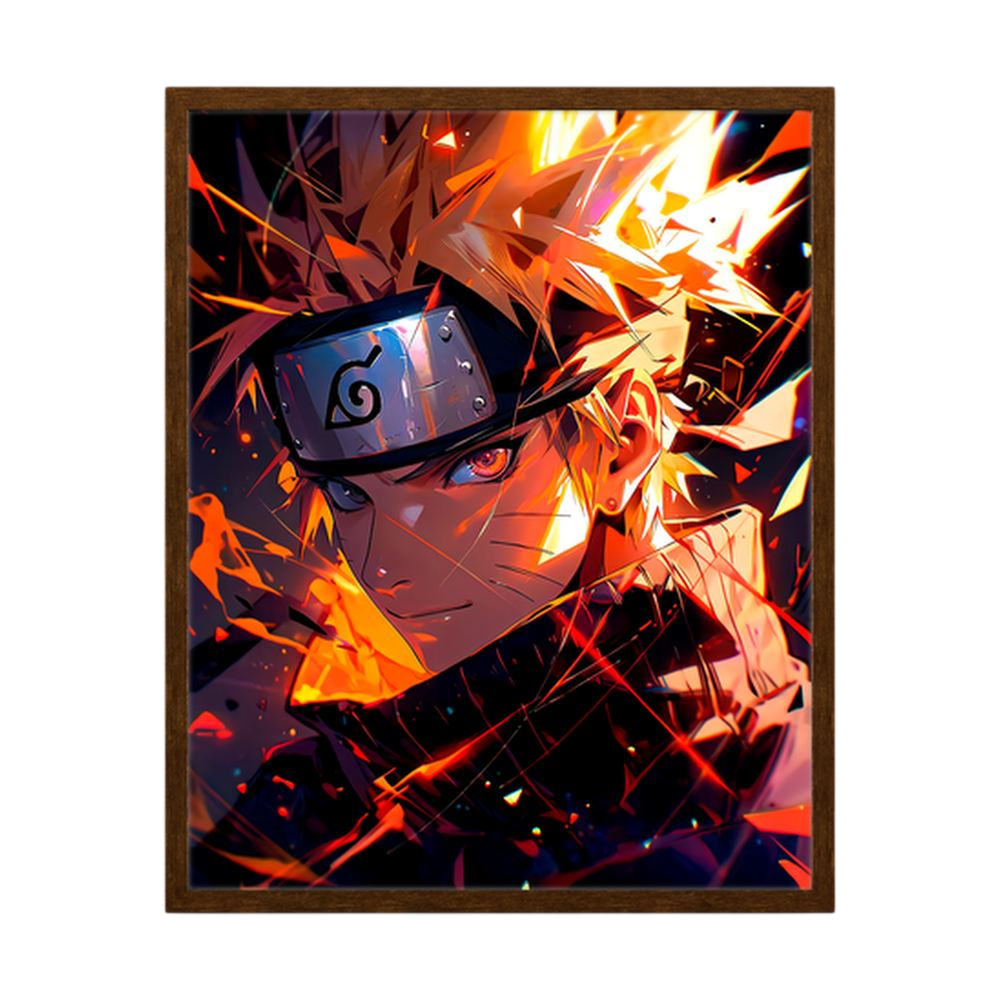Fire Within dramatic anime ninja wall print, product view 2.