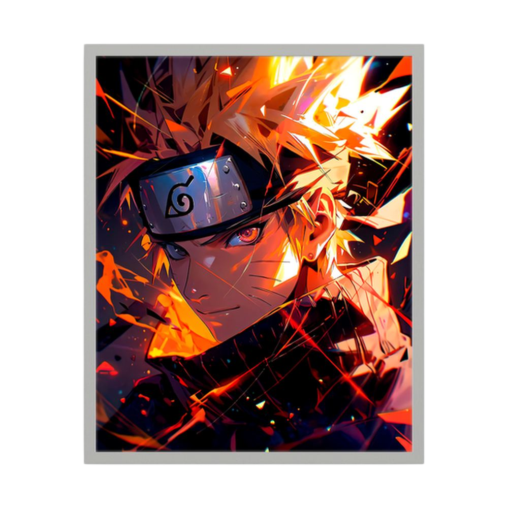 Fire Within dramatic anime ninja wall print, product view 4.