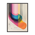 Chromatic Current colourful abstract line art print, product view 3.