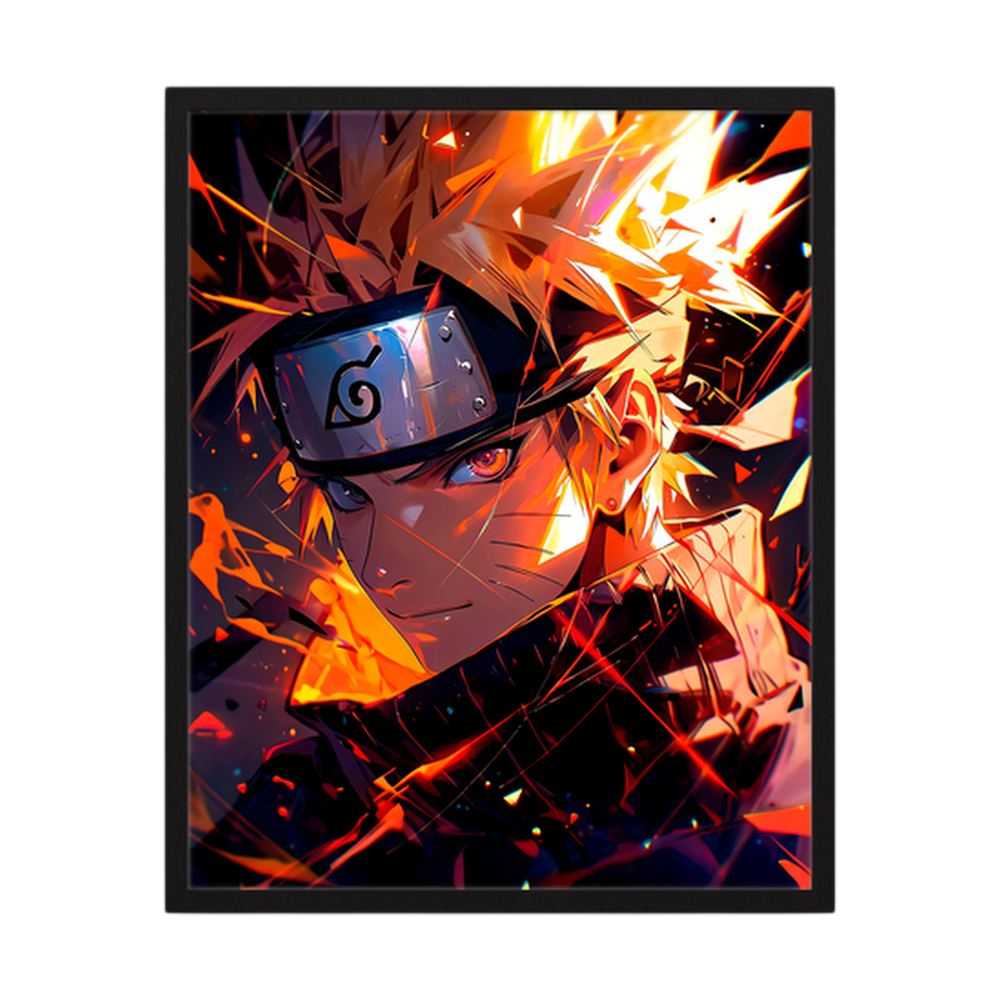 Fire Within dramatic anime ninja wall print, product view 3.