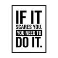 Do It Afraid bold motivational quote print, product view 3.