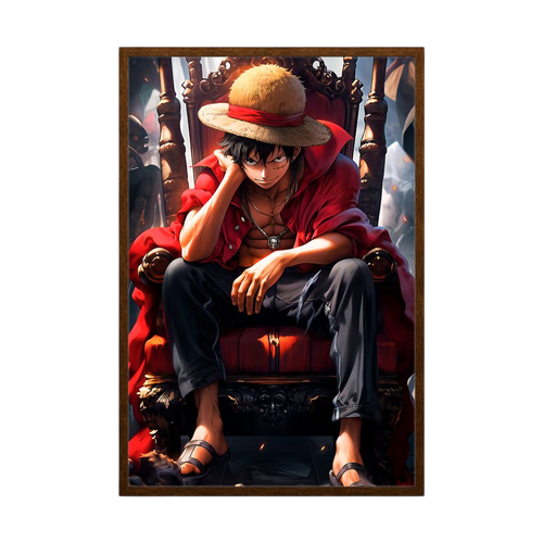 Crimson Throne anime pirate character art print, product view 2.
