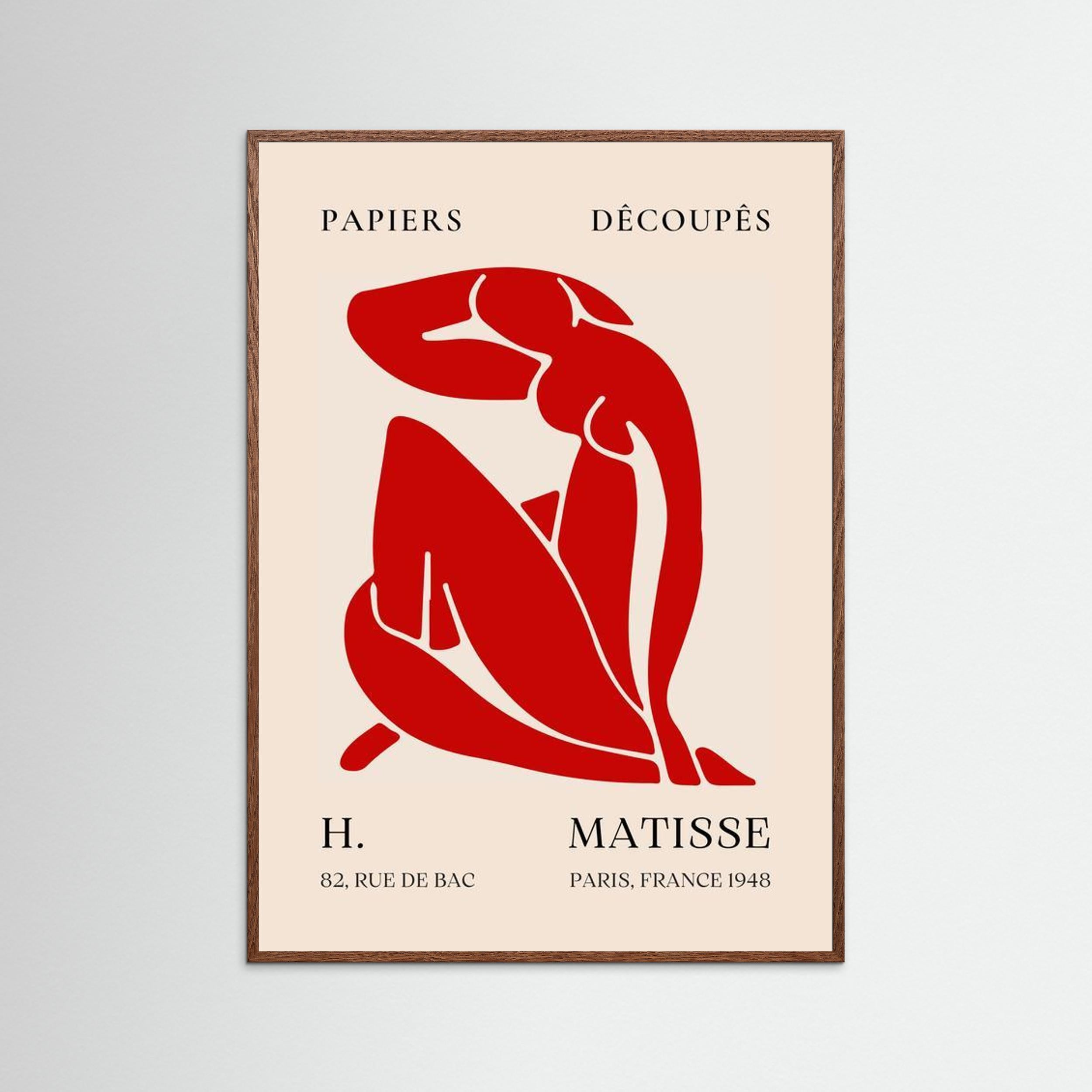 “Papiers Découpés” Red Seated Figure 