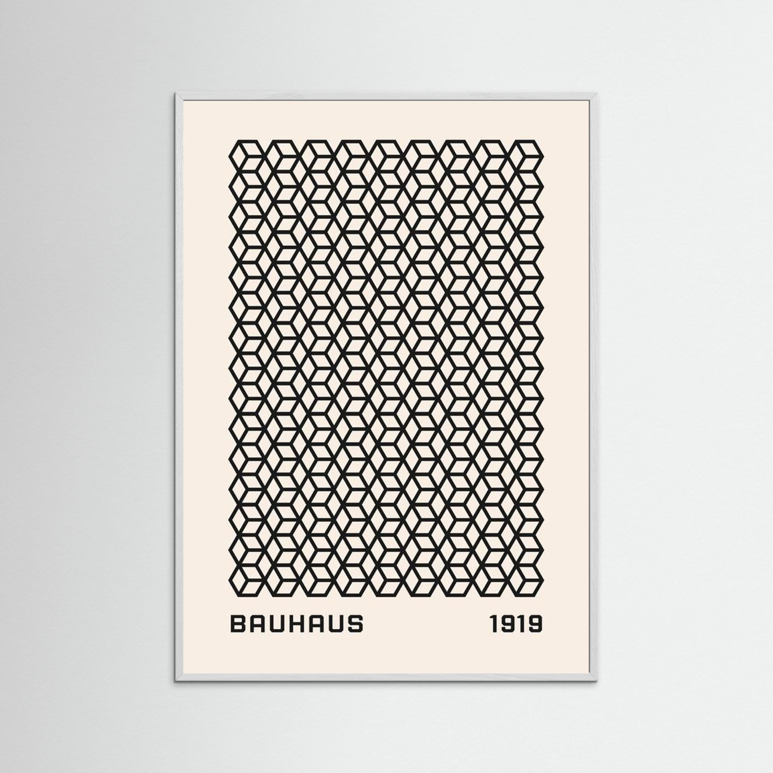 Bauhaus 1919 Geometric Cube Pattern