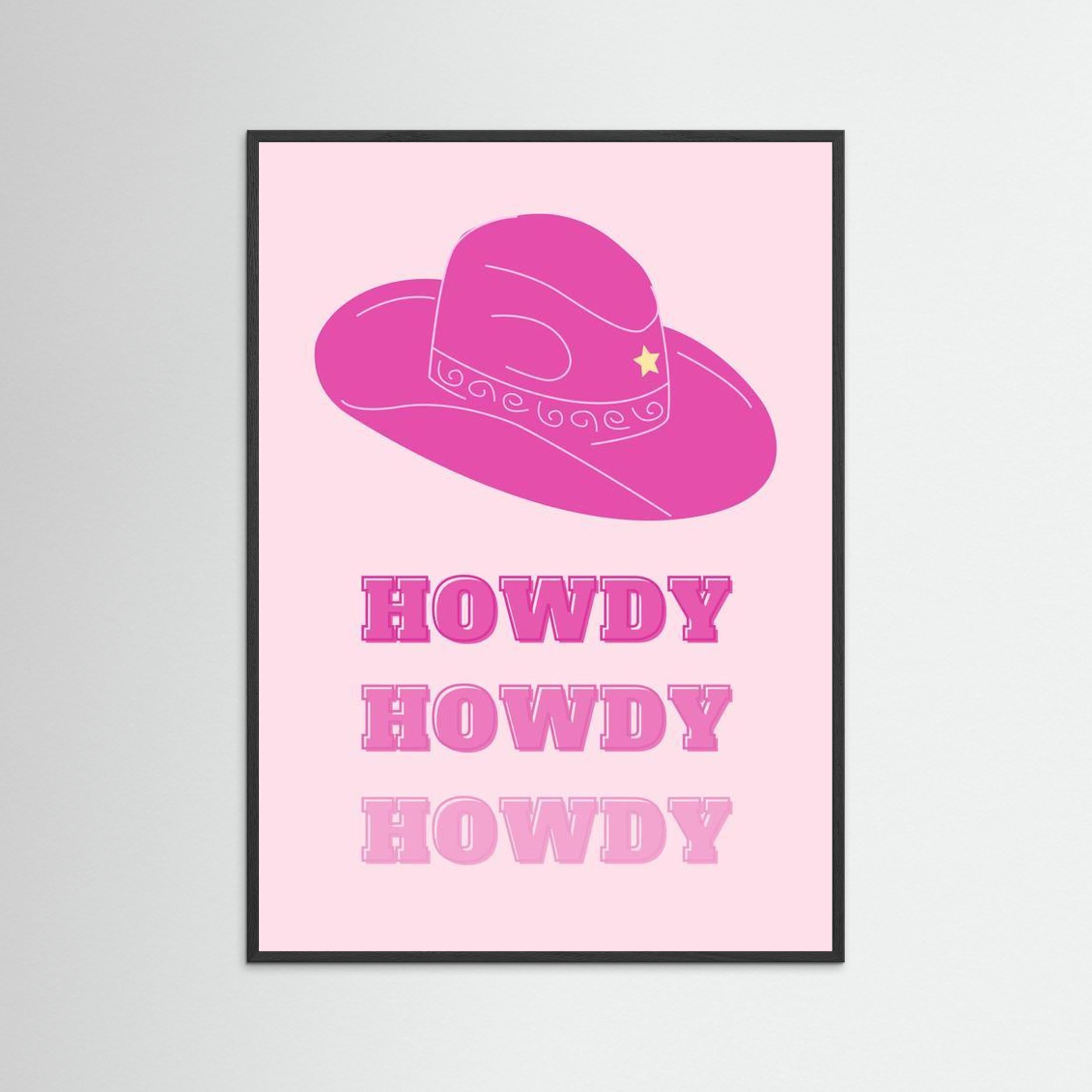 “HOWDY” Pink Cowgirl Hat