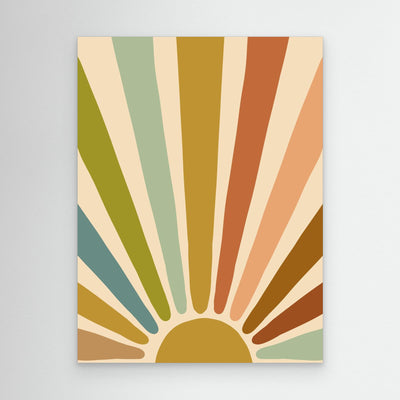 Sunburst Vibes – Framed Canvas Wall Art