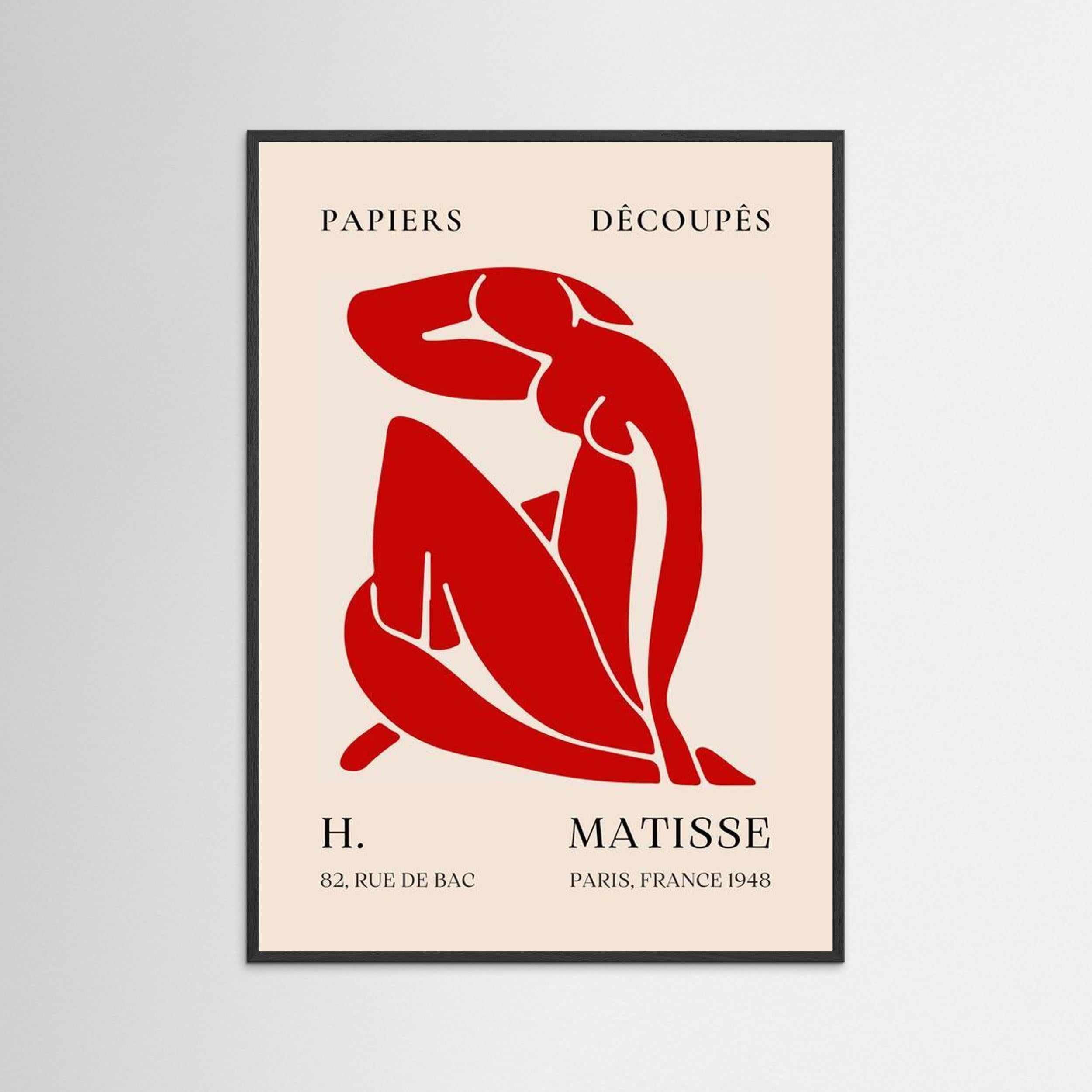 “Papiers Découpés” Red Seated Figure 