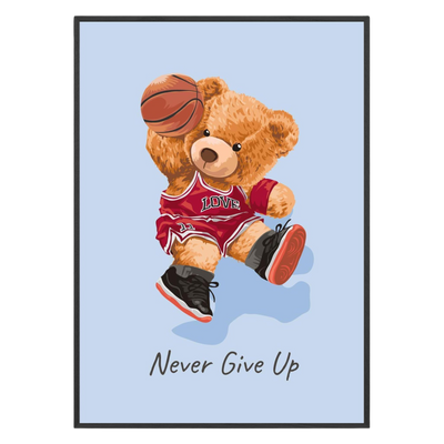 Never Give Up – Framed Wall Art