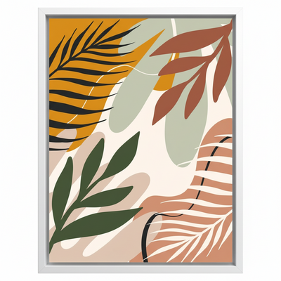Leafy Whispers – Framed Canvas Wall Art