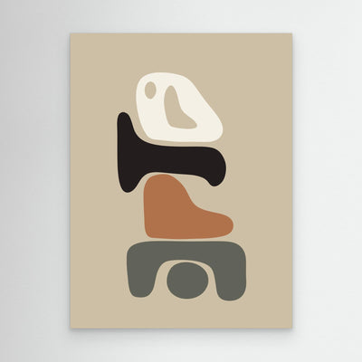 Abstract Forms – Framed Canvas Wall Art