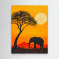 Elephant Dusk – Wall Canvas Art Decor