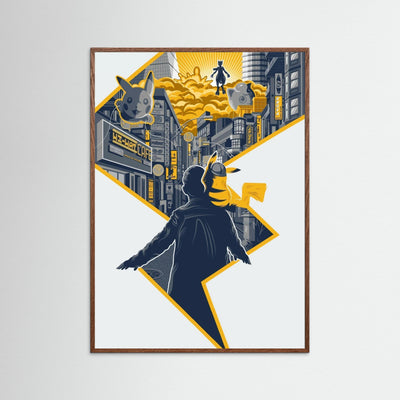 Mystical Pikachu Cityscape