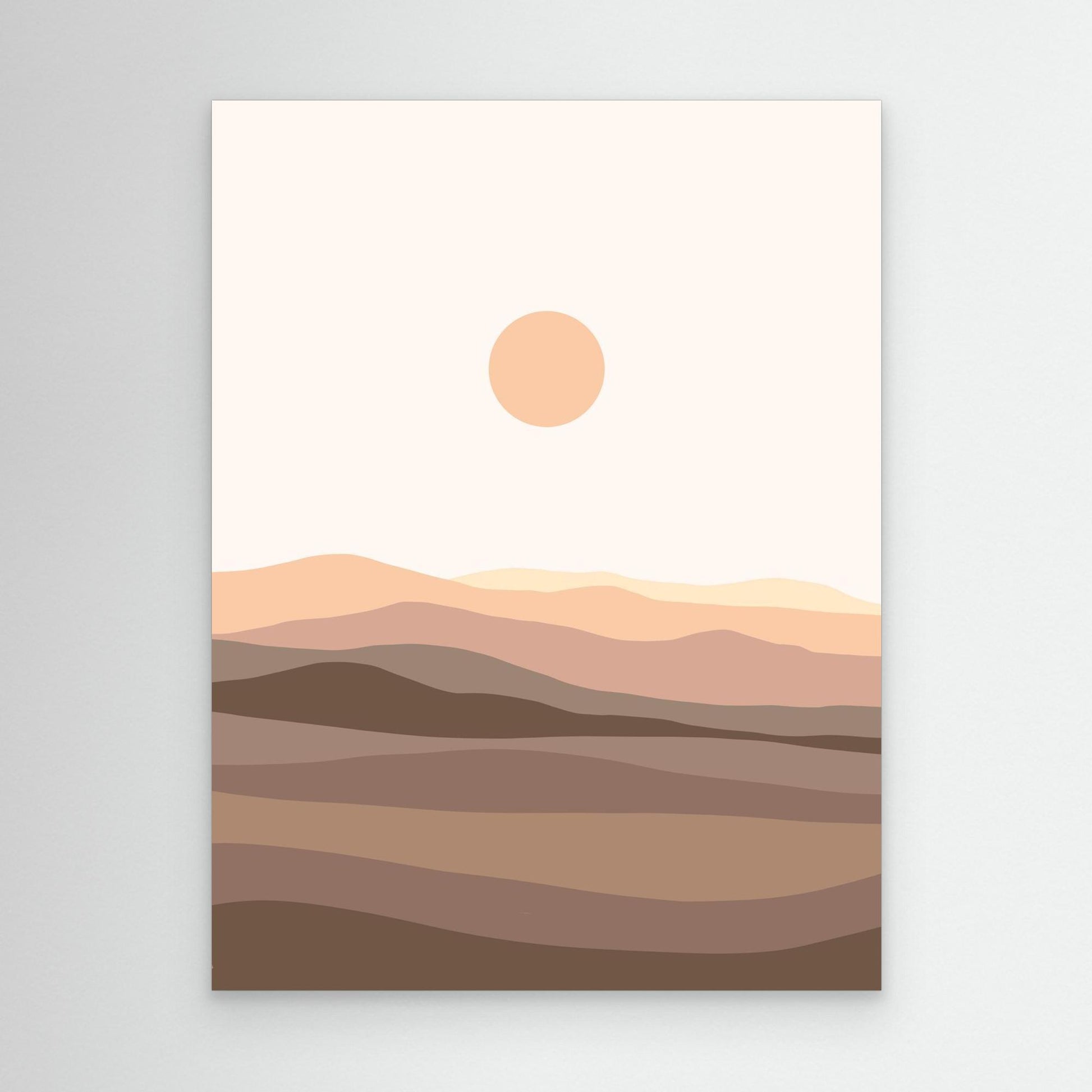 Sunrise Layers – Framed Canvas Wall Art